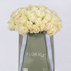 WHITE WHISPER BOUQUET - 50 STEMS