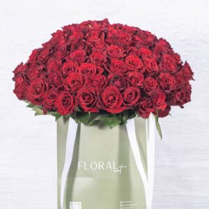 FIRE BRICK BOUQUET - 100 ROSES